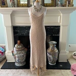 Say What? Beige Maxi Dress